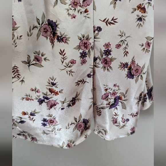 Vintage Floral Champagne Slip Mini Dress - Picture 4 of 7